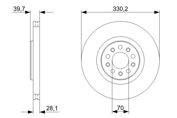 Disco de freno 0986479290 Bosch