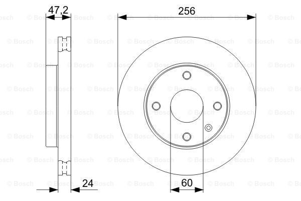 Disco de freno 0986479328 Bosch