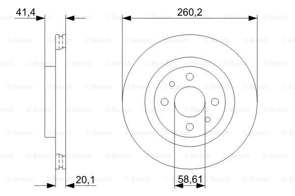 Disco de freno delantero Bosch 0986479346