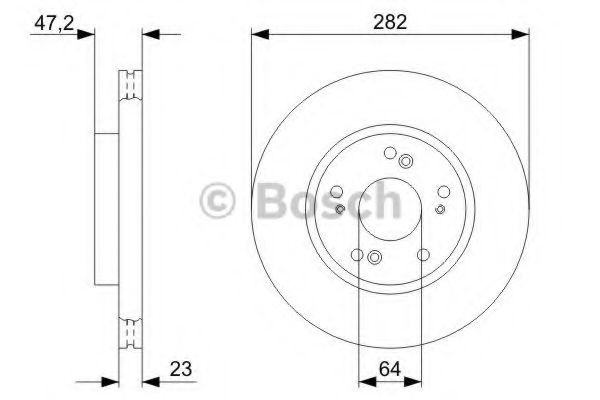 Disco de freno 0986479364 Bosch