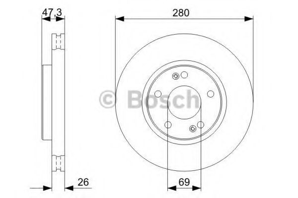 Disco de freno 0986479368 Bosch