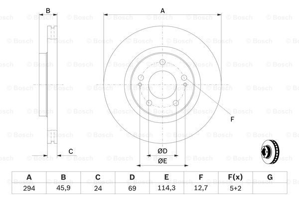 Disco de freno 0986479372 Bosch