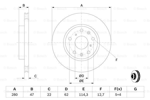 Comprar 0986479403 Bosch Freno de disco delantero