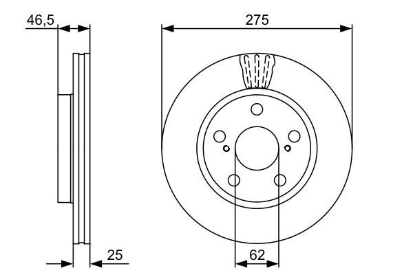 Comprar 0986479428 Bosch Freno de disco delantero