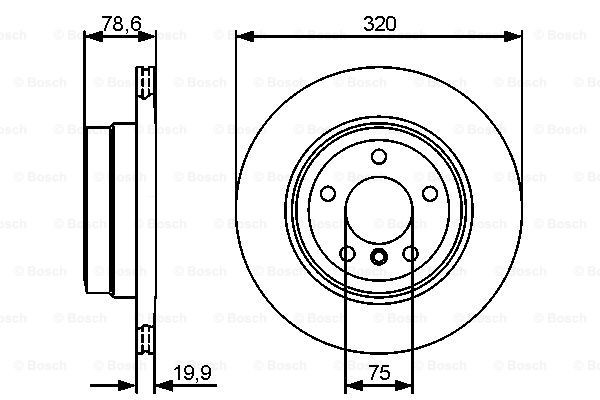 0986479442 Bosch Freno de disco trasero