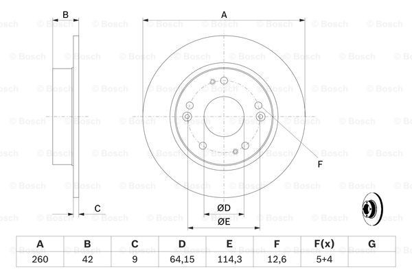 Comprar 0986479451 Bosch Disco de freno trasero