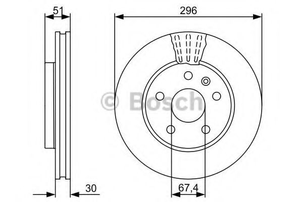 Disco de freno 0986479543 Bosch
