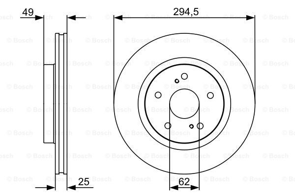 Disco de freno 0986479559 Bosch