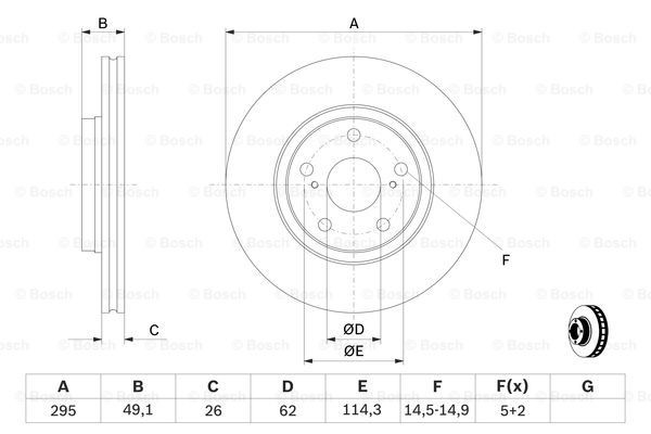 Disco de freno 0986479560 Bosch