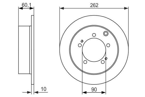 0986479603 Bosch Freno de disco trasero