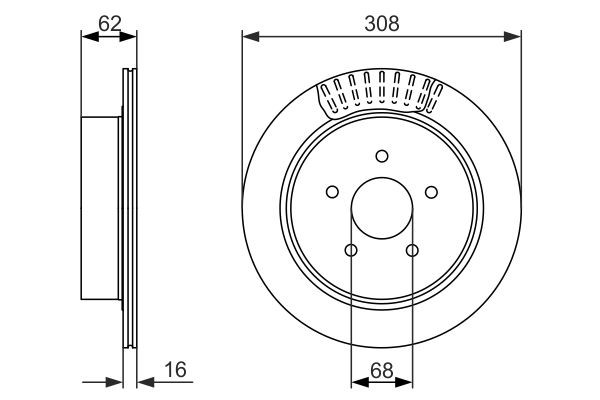 Disco de freno trasero Bosch 0986479606 precio, desde 39,76 EUR
