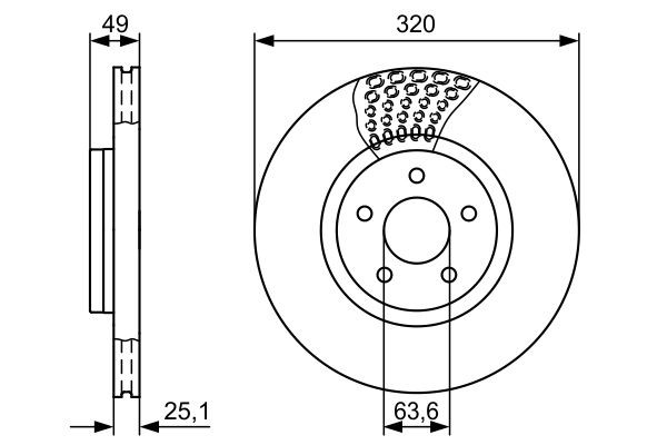 Disco de freno 0986479660 Bosch
