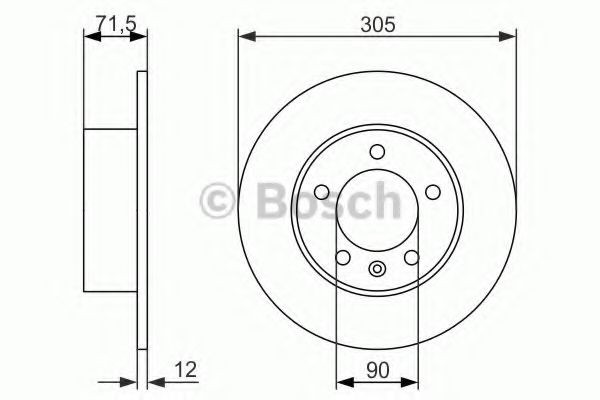 0986479717 Bosch Freno de disco trasero