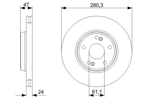 Disco de freno 0986479743 Bosch
