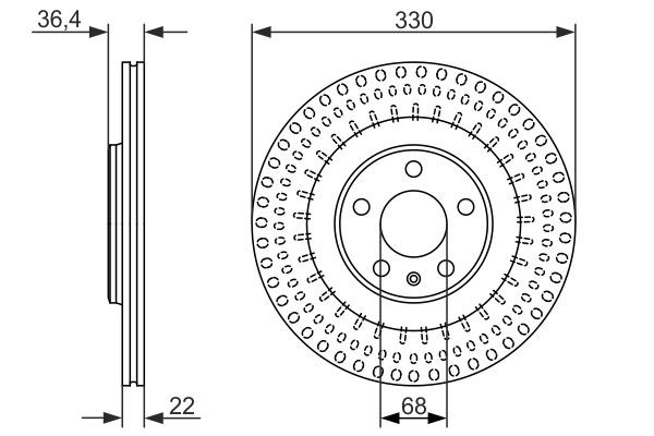 0986479750 Bosch Freno de disco trasero