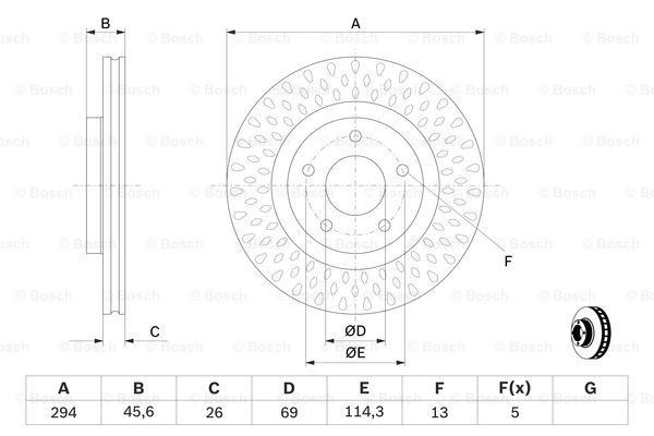 Disco de freno 0986479751 Bosch