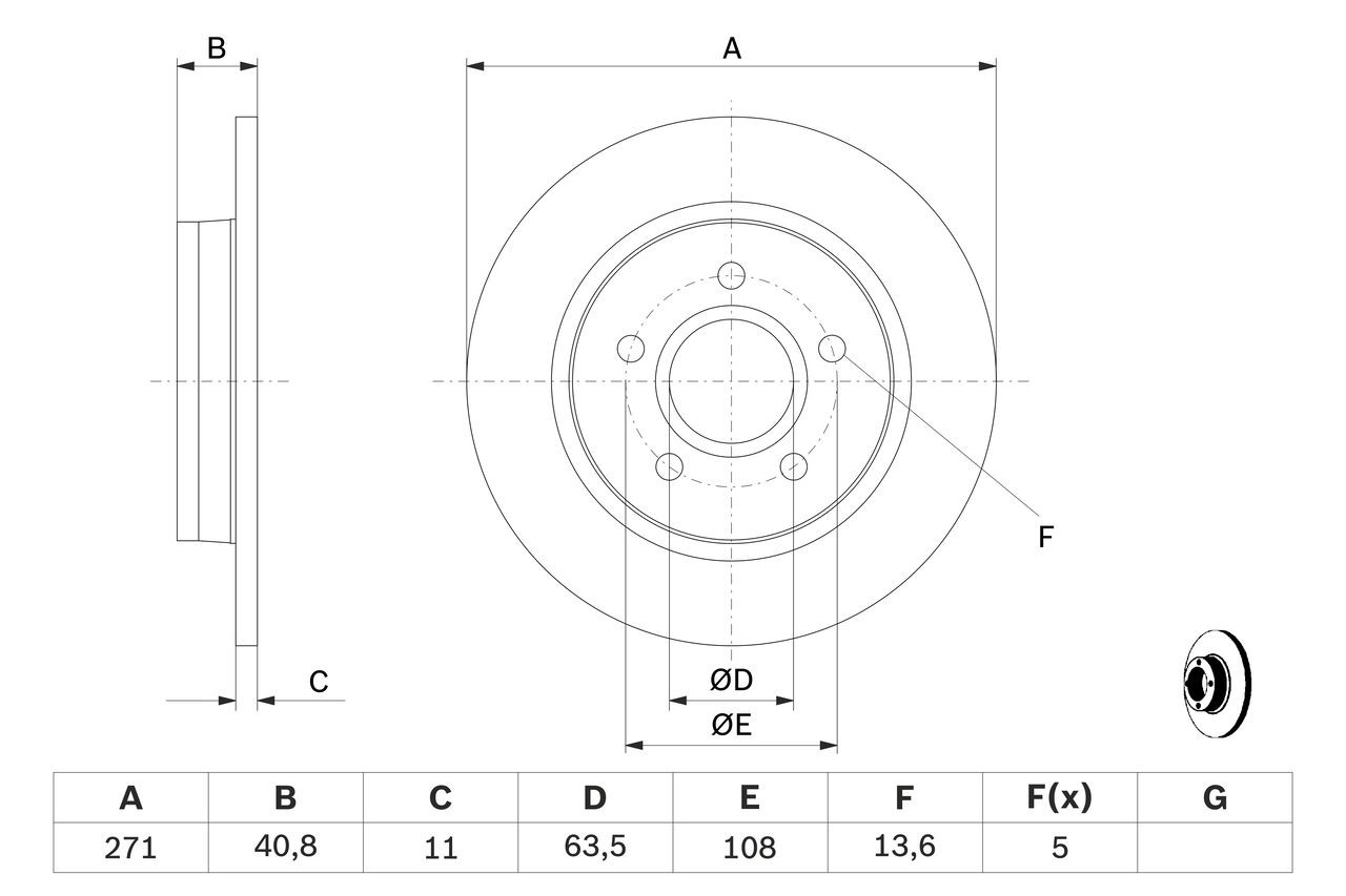 Comprar 0986479763 Bosch Disco de freno trasero