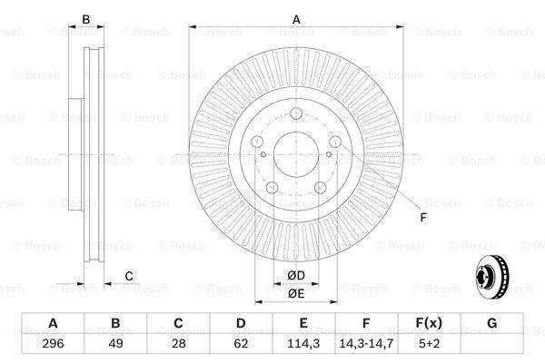 Comprar 0986479768 Bosch Freno de disco delantero