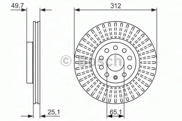 Disco de freno 0986479932 Bosch