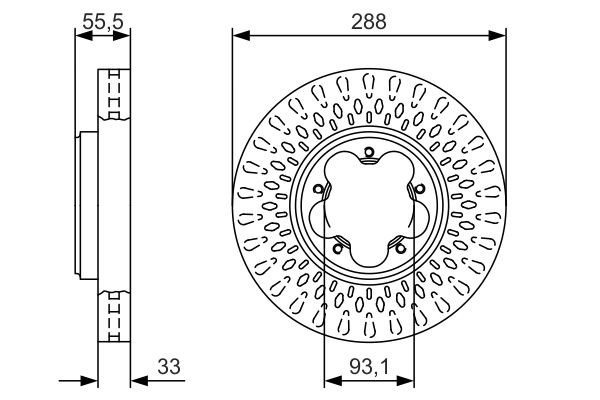 Disco de freno 0986479A49 Bosch