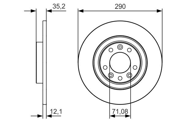 Comprar 0986479C25 Bosch Disco de freno trasero