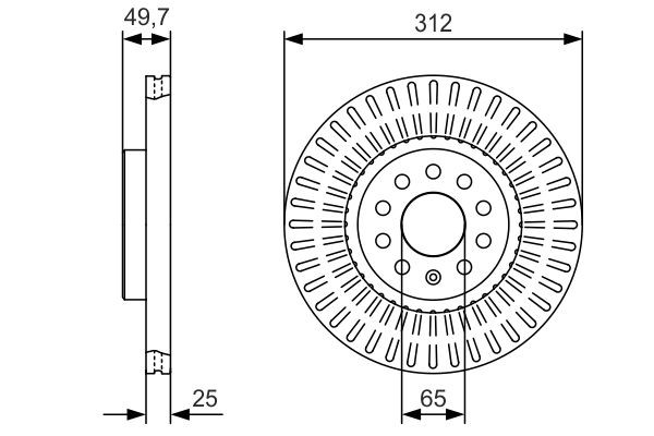 Disco de freno delantero Bosch 0986479C29