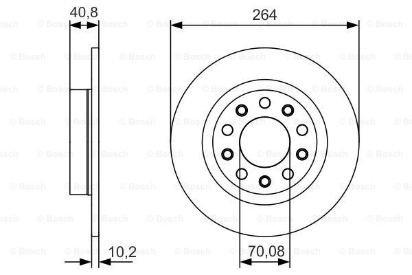 Disco de freno trasero 0986479C41 Bosch