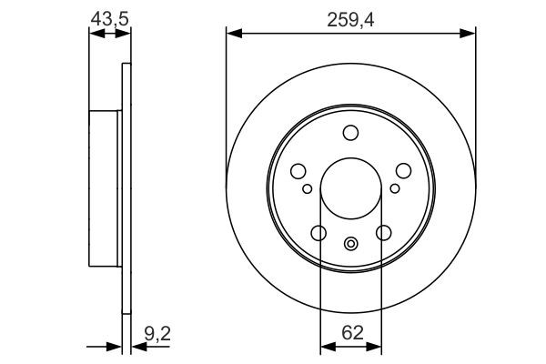 Comprar 0986479C44 Bosch Disco de freno trasero