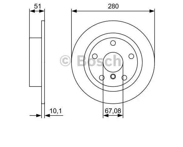 Disco de freno trasero 0986479C92 Bosch
