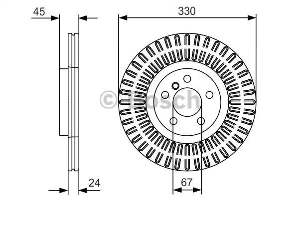 Comprar 0986479C94 Bosch Freno de disco delantero
