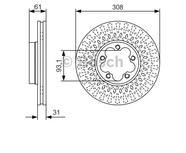Comprar 0986479C99 Bosch Freno de disco delantero