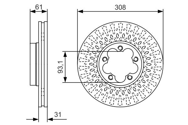 Comprar 0986479C99 Bosch Freno de disco delantero