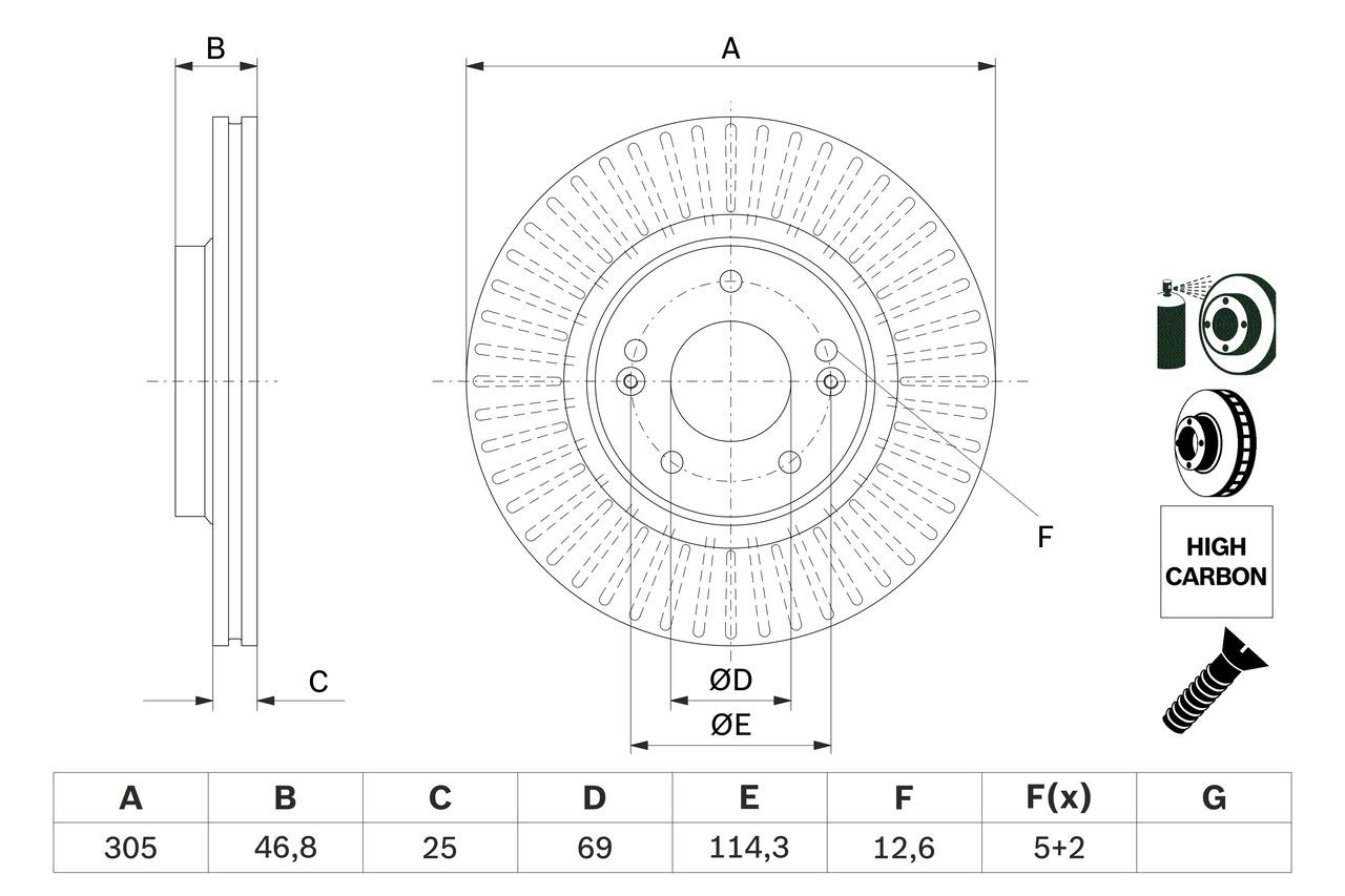 Disco de freno 0986479E42 Bosch