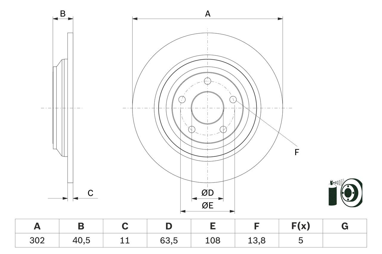 Comprar 0986479F79 Bosch Disco de freno trasero