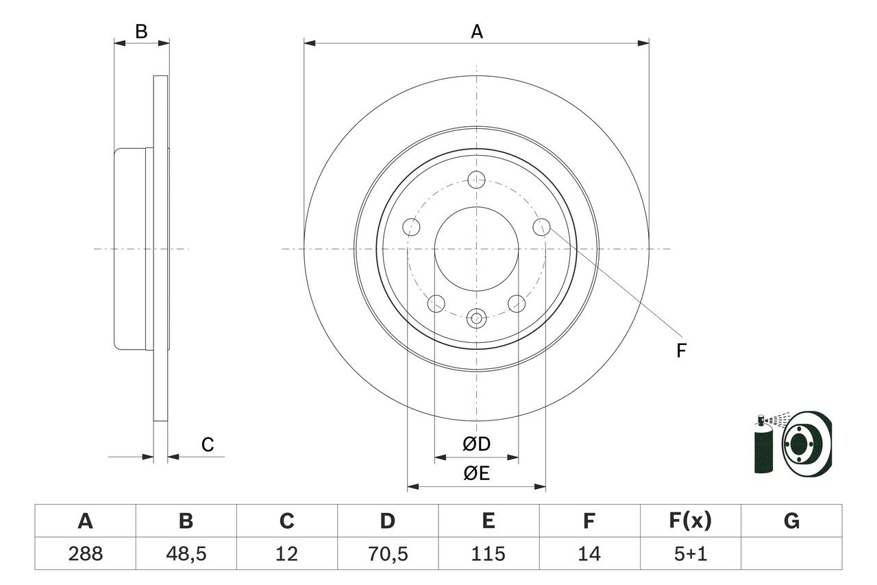 Comprar 0986479F83 Bosch Disco de freno trasero