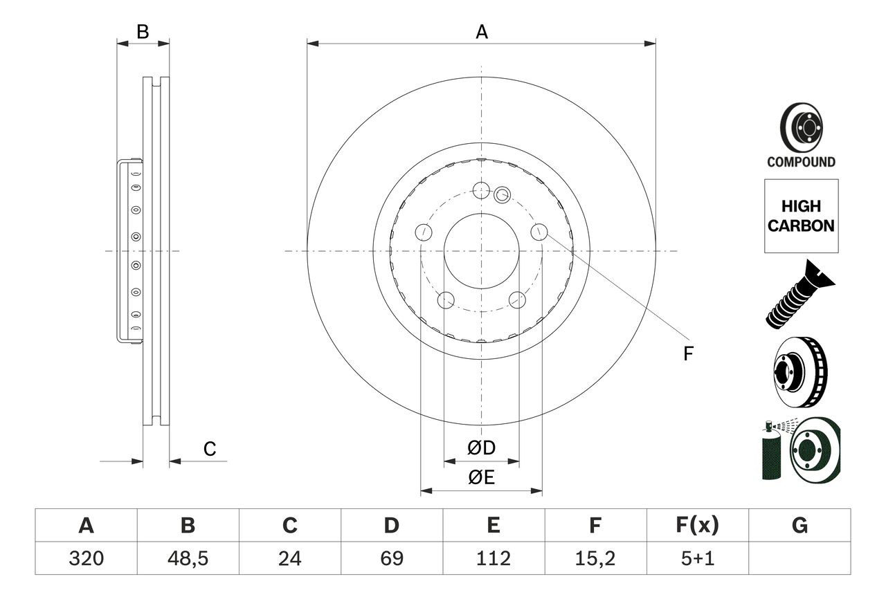 Comprar 0986479H43 Bosch Disco de freno trasero
