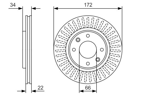 Disco de freno 0986479R63 Bosch