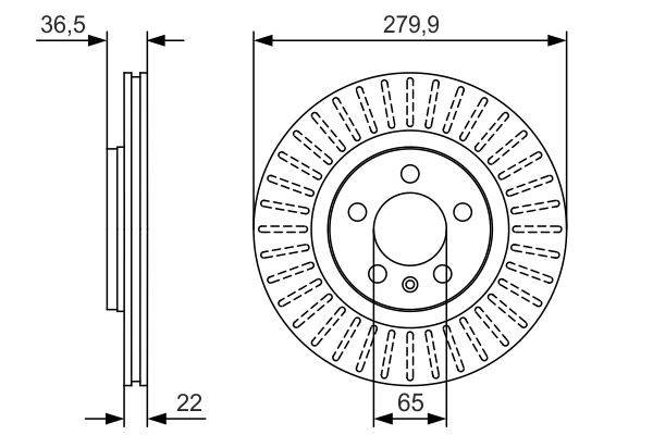 Disco de freno 0986479R68 Bosch