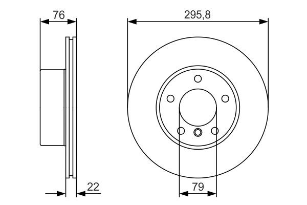 Disco de freno delantero Bosch 0986479R72