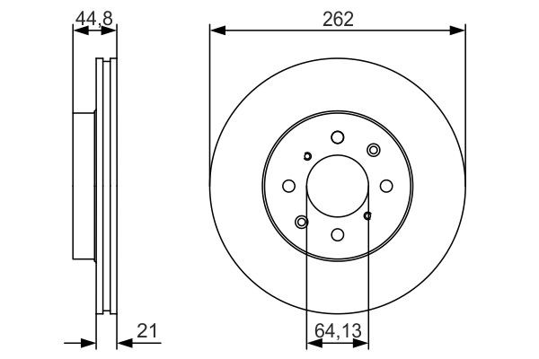 Comprar 0986479R80 Bosch Freno de disco delantero