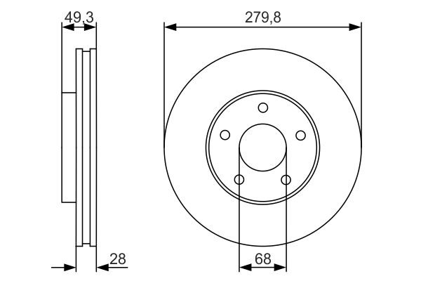 Disco de freno 0986479R90 Bosch