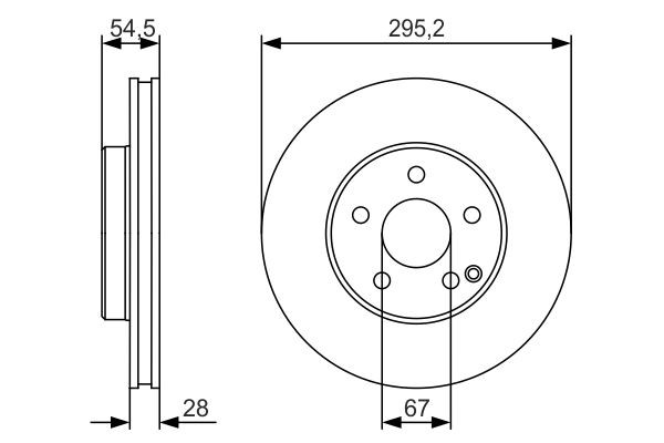 Disco de freno delantero Bosch 0986479S07