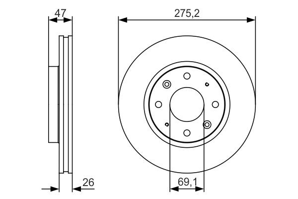 Disco de freno delantero Bosch 0986479S28