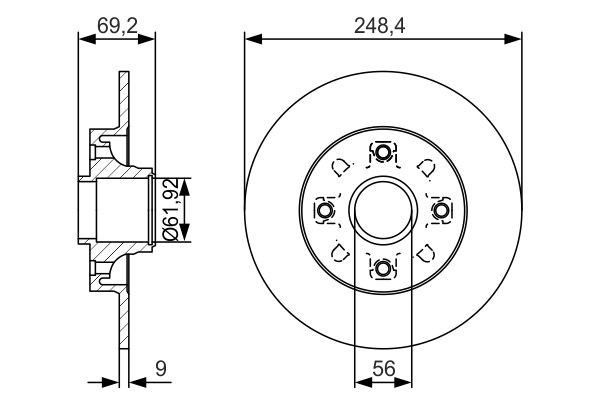 Comprar 0986479S43 Bosch Disco de freno trasero