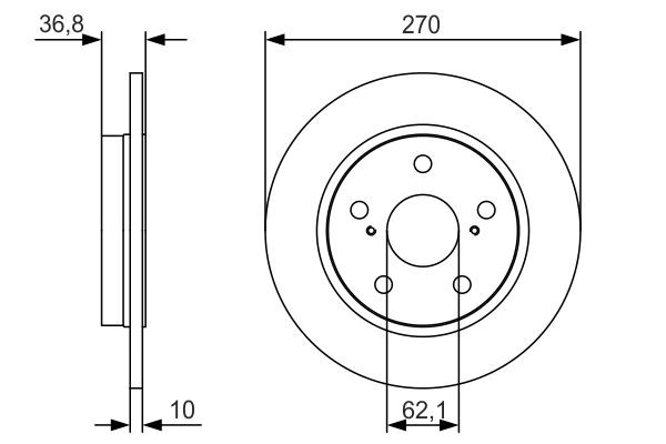 Comprar 0986479S64 Bosch Disco de freno trasero
