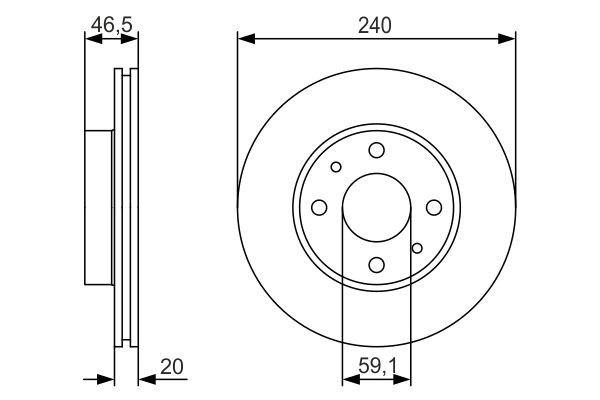 Comprar 0986479S74 Bosch Freno de disco delantero