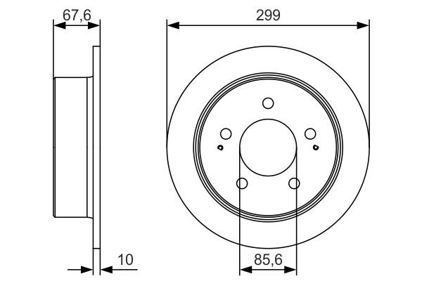 0986479U21 Bosch Freno de disco trasero