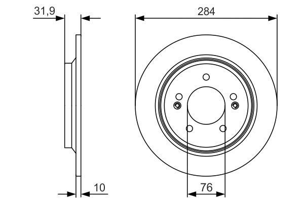 Comprar 0986479V09 Bosch Disco de freno trasero
