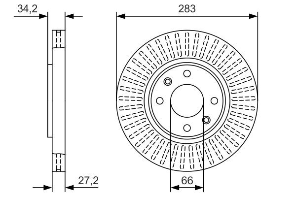 Disco de freno 0986479W69 Bosch