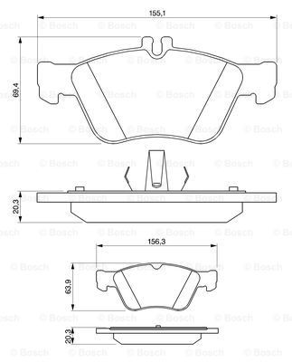 Comprar 0986494001 Bosch Pastillas delanteras de freno